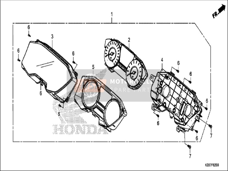 Honda NSS300A 2019 Compteur combiné pour un 2019 Honda NSS300A